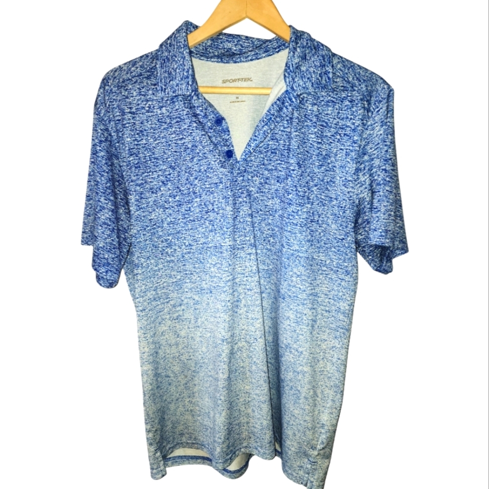 Sportek Blue Gradient Polo Shirt